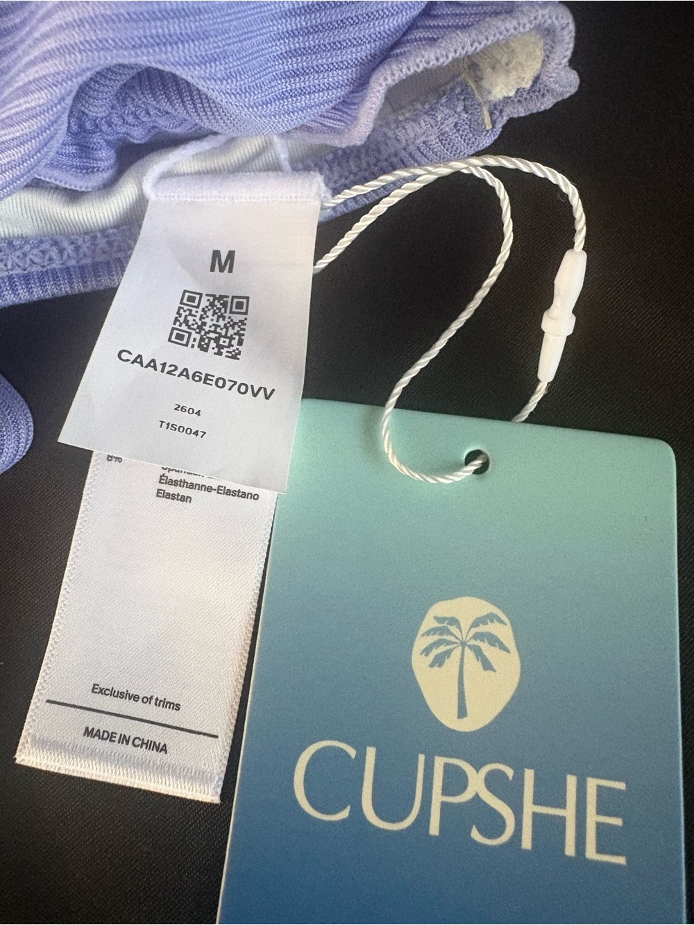 CUPSHE Periwinkle Ruffle Triangle Bikini Top - Picture 3 of 8